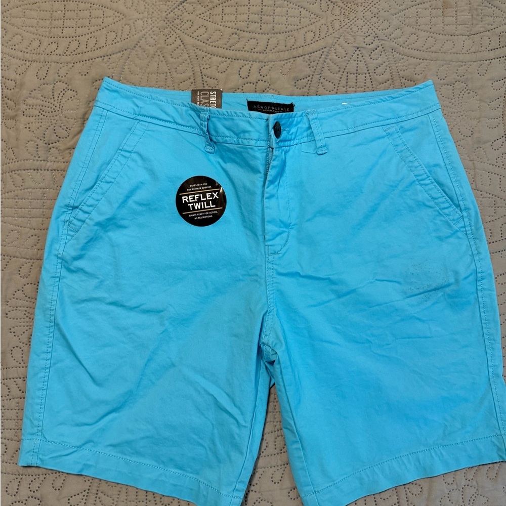 NWT Aeropostale Light Blue Flat Front Shorts